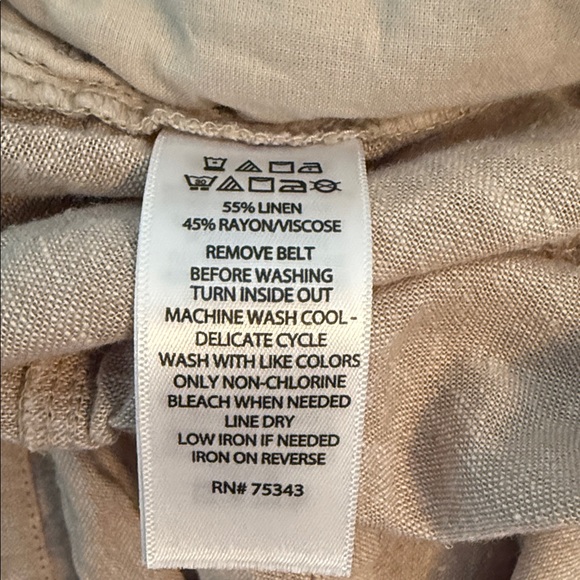 Joie Cream A-Line Women's Skirt Linen Blend - Picture 3 of 4